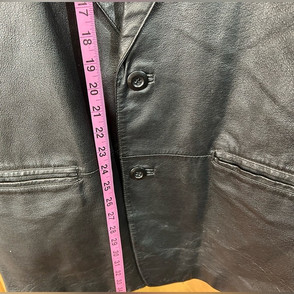 LEATHER WORLD MENS VINTAGE JACKET SIZE XXL BUTTON FRONT - Picture 3 of 8